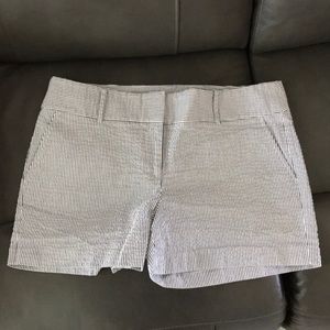 Ann Taylor Seersucker Stretch Shorts